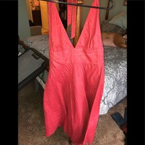 Coral Halter Sundress